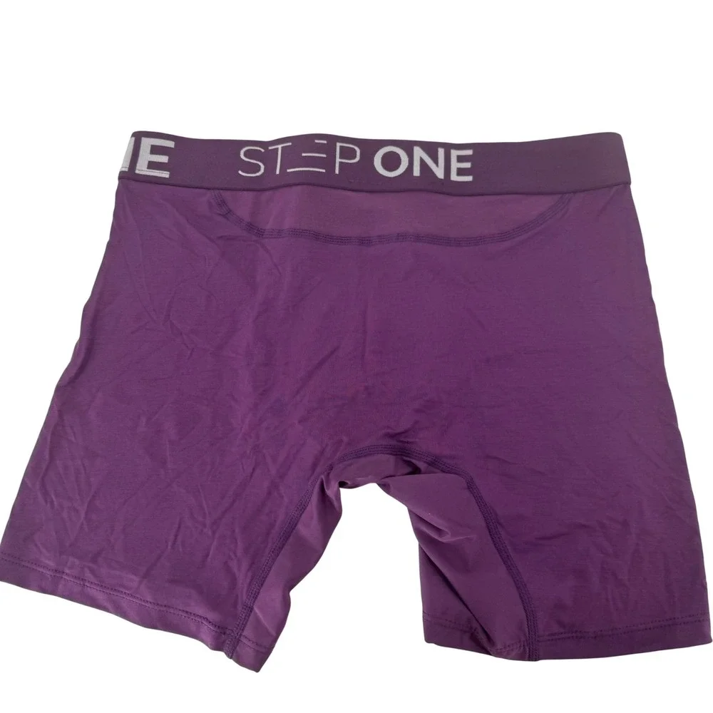 Step One Mens Purple Bamboo Viscose Boxer Briefs Anti-Chafe Size‎ M